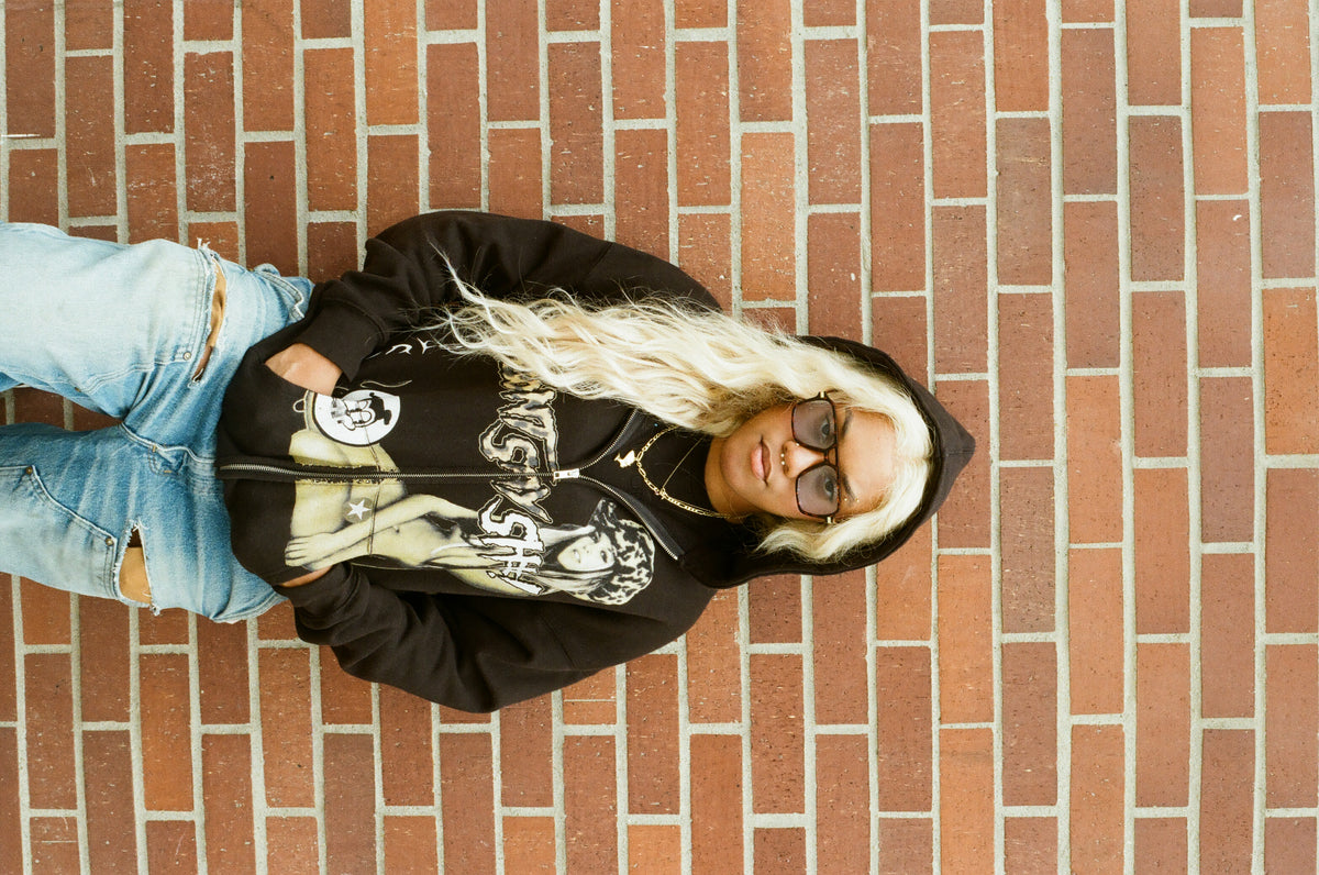 DONTSAYSH#%! “TATTOO BLACK ZIP UP HOODIE
