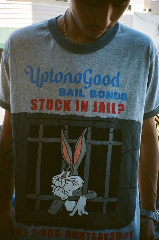 Bugs Bunny Grey Ringer Tee (DONTSAYSH#%! X UTNG)