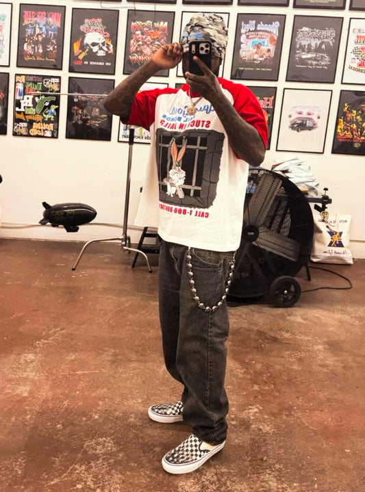 Red DSS X UTNG Bail Bonds Tee